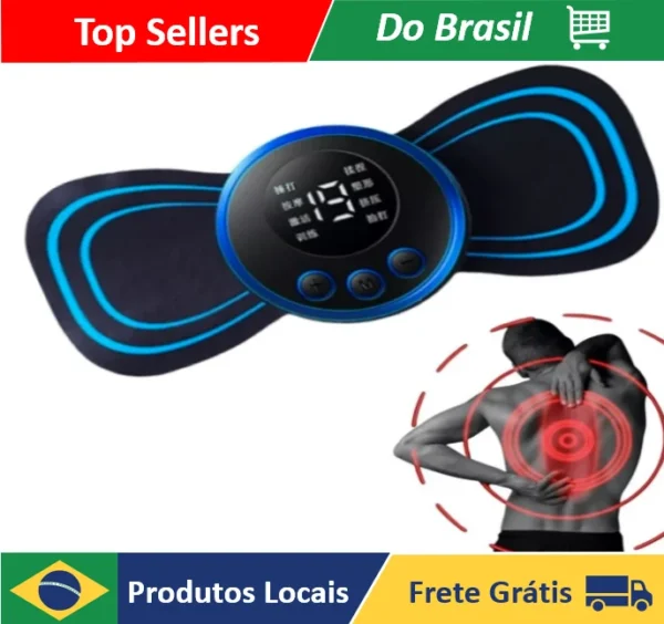 Mini Massageador EMS Estimulador Elétrico De Pescoço Portátil Para Alívio Da Dor Muscular Cervical- Neverdie Store