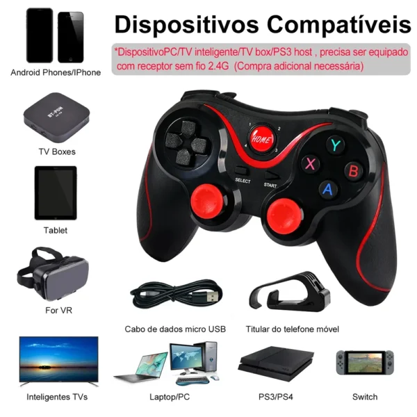 X3 controlador de jogo sem fio, bluetooth 3.0, para pc, telefone celular, tablet, switch, ps3, acessórios - Image 2