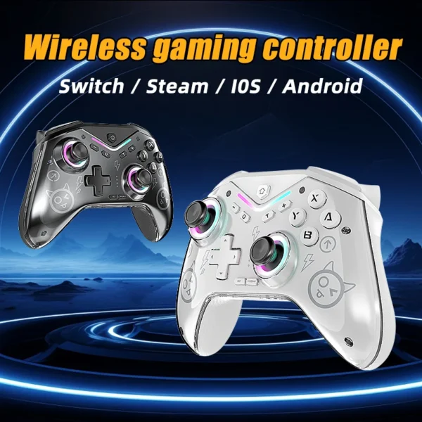 Gamepad Bluetooth sem fio para Switch Pro, Controlador, Joystick, Consola de Jogos, Punho de 6 Eixos, Efeito Hall, PC, Android, IOS