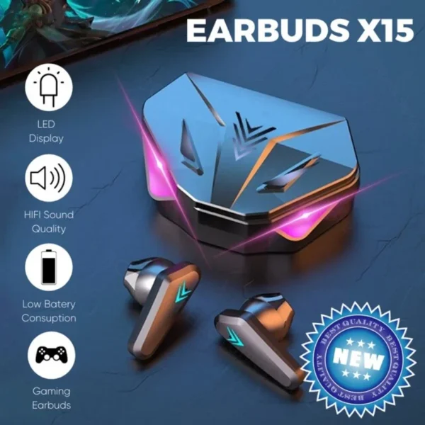 Fone De Ouvido Sem Fio X15 TWS, Fone De Ouvido Bluetooth, Fone De Baixa Latência, Fone De Ouvido Para Jogos, Xiaomi, iPhone, 65ms, 5.3 - Image 3
